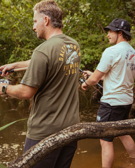Fishing Club Ss Tee - Moonbeam