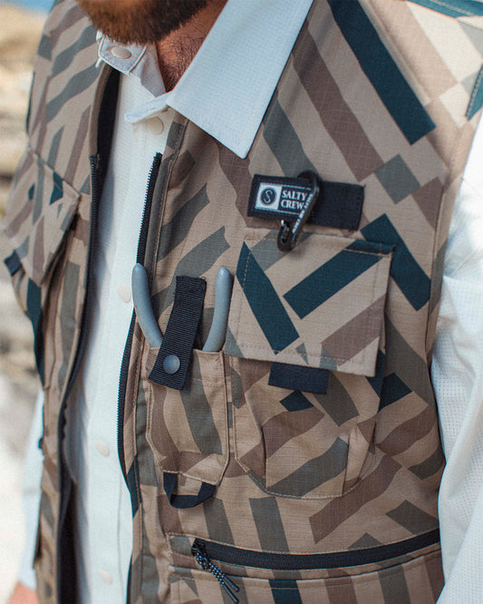 Stream Tech Vest - Khaki Dazzle