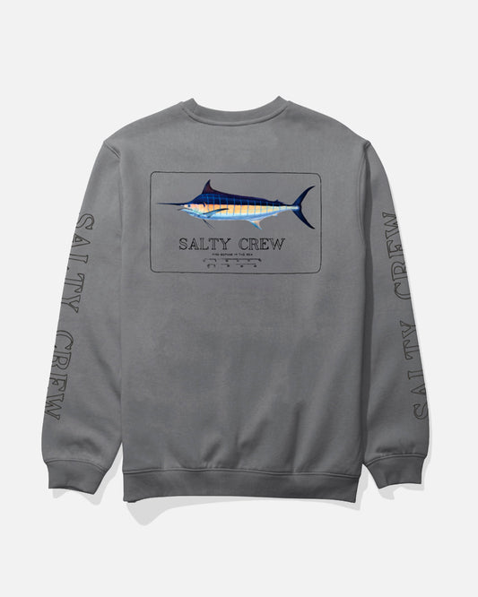 Blue Rogers Crew Fleece - Quarry