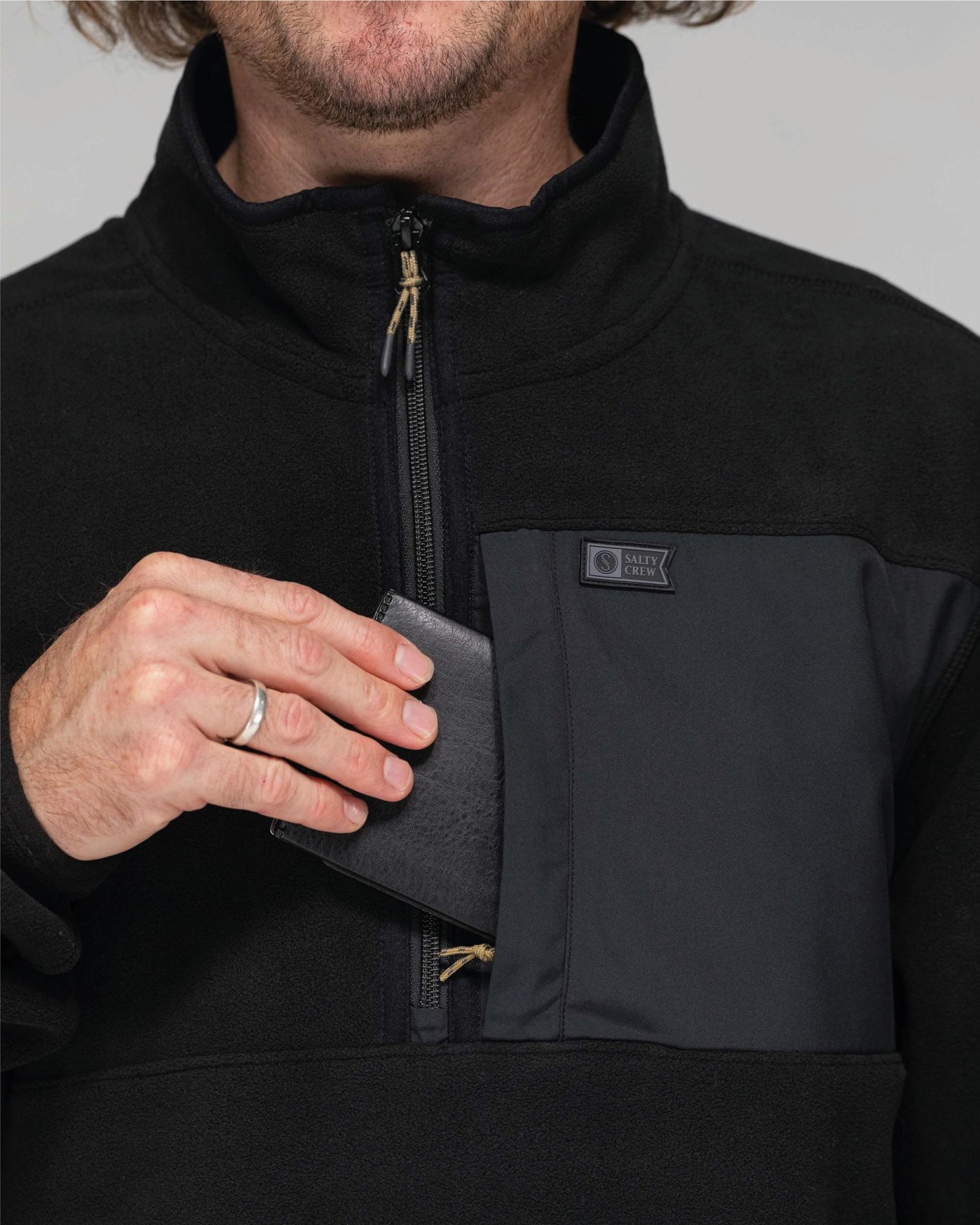 Swellter Polar Half Zip - Black