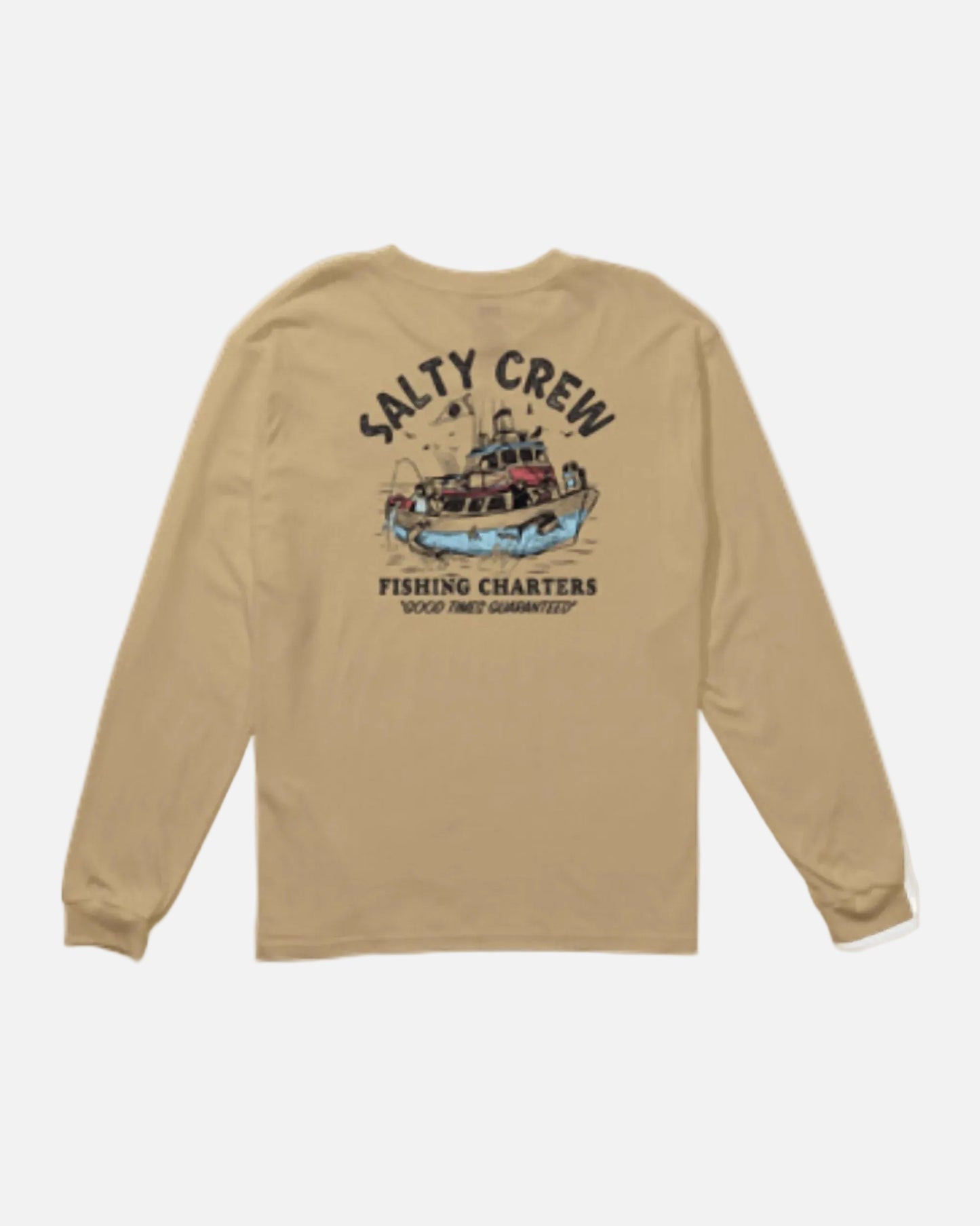 Fishing Charters Prem L/S Tee - Camel