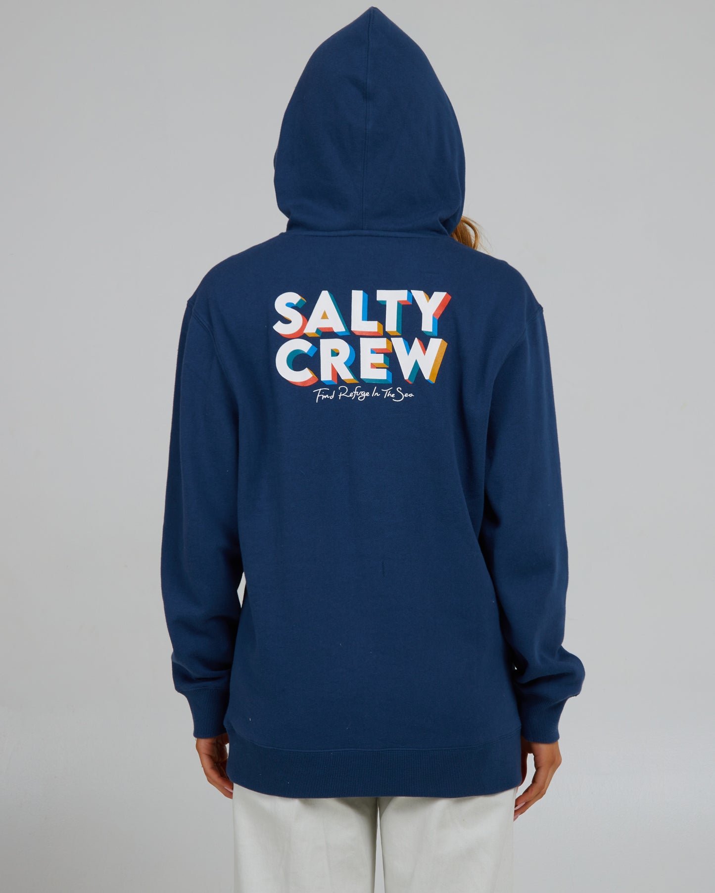 back view of Jolly Denim Hoody