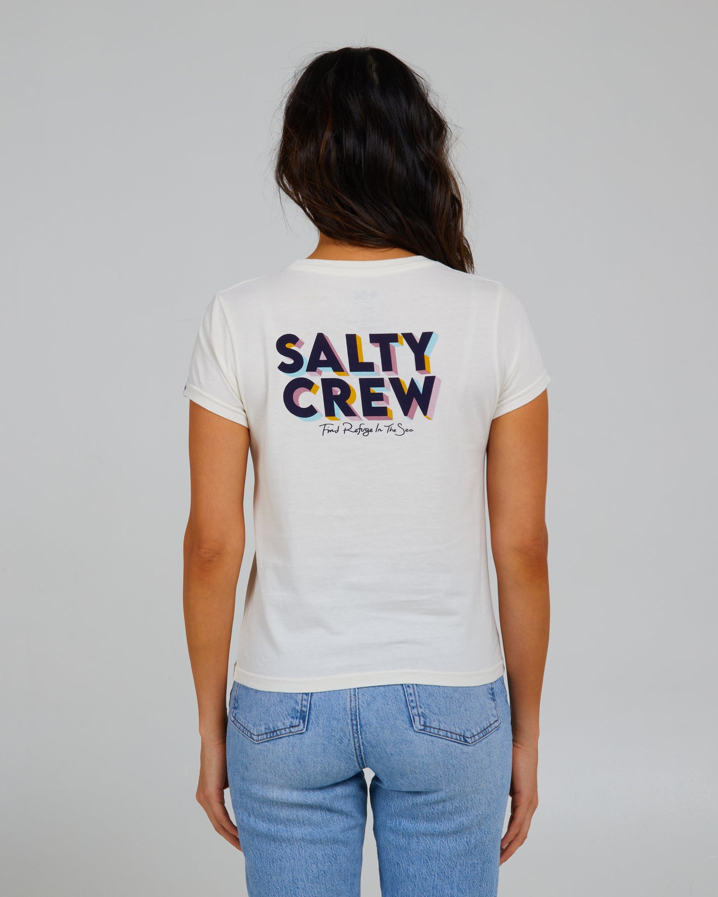 Vista trasera de Jolly Off White Modern Tee