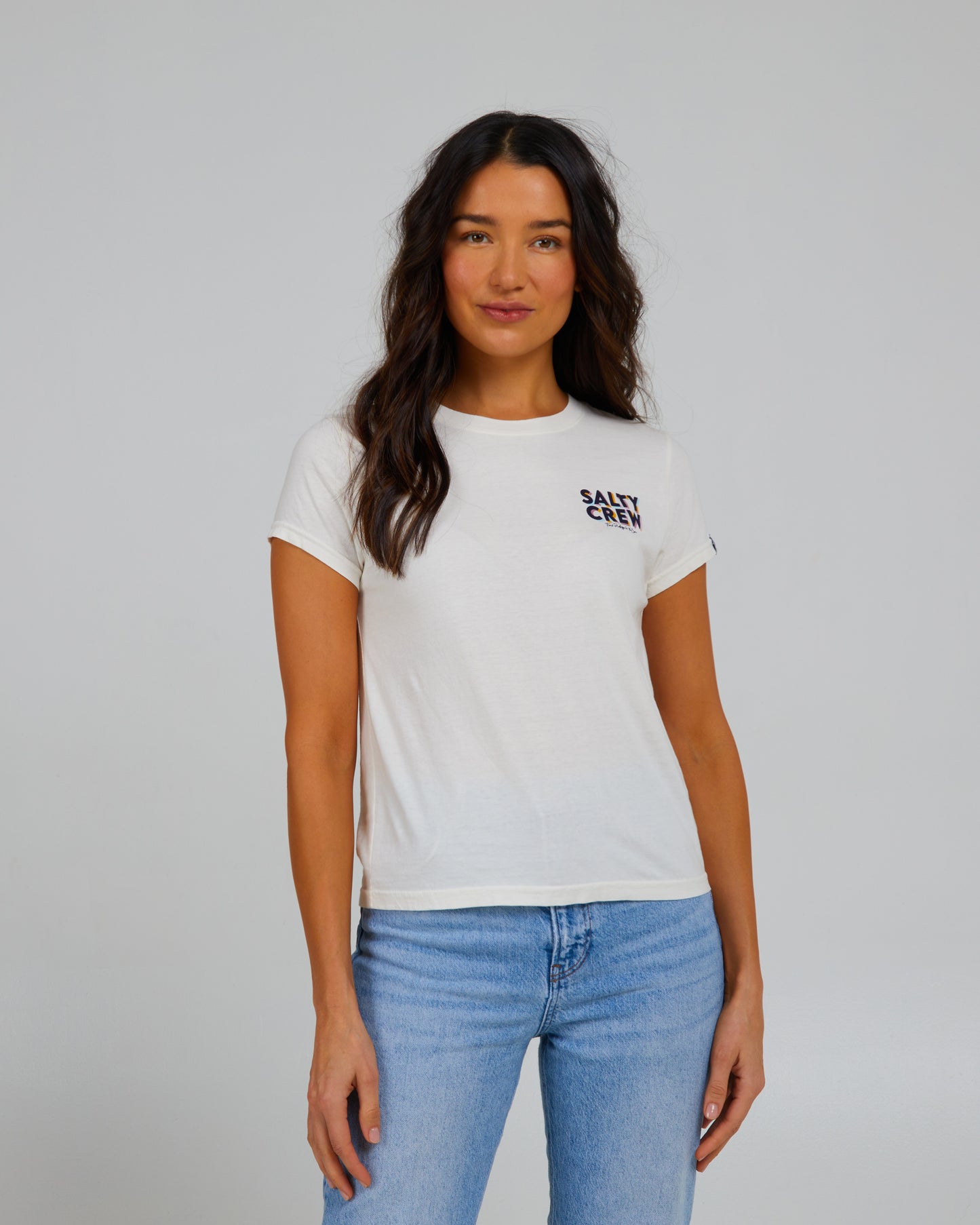 Vue de face de Jolly Off White Modern Tee