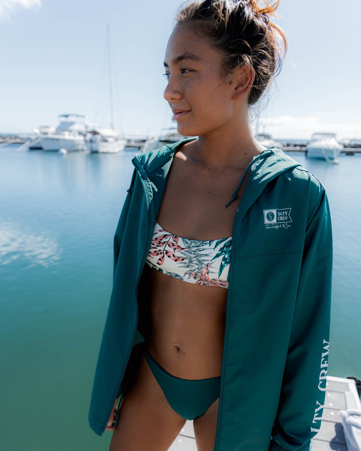 Salty Crew Womens - Frits Windbreaker - Kelp