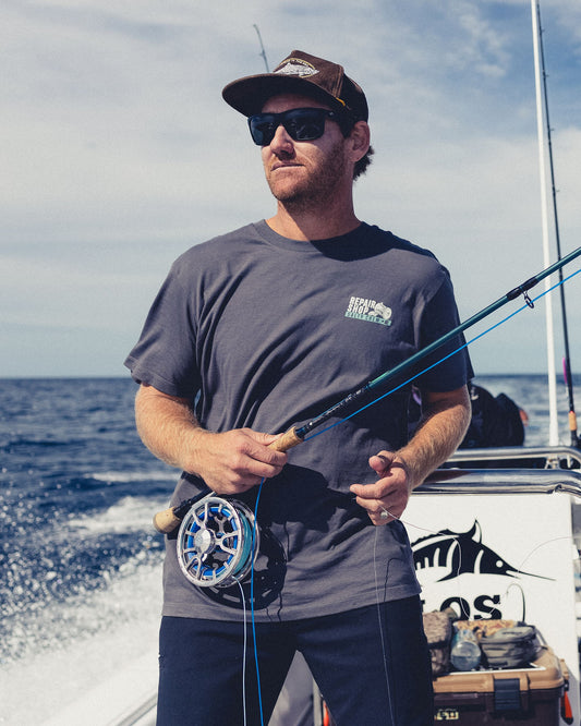 Reel Repair Ss Tee - Dark Grey