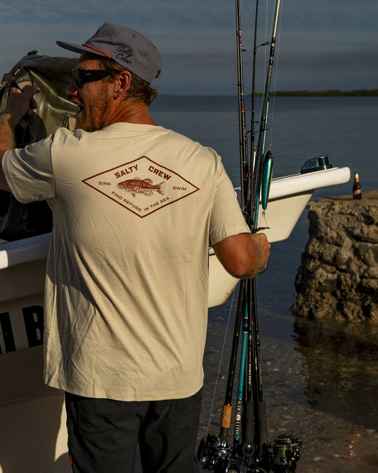 Diamond Bass Ss Tee - Moonbeam