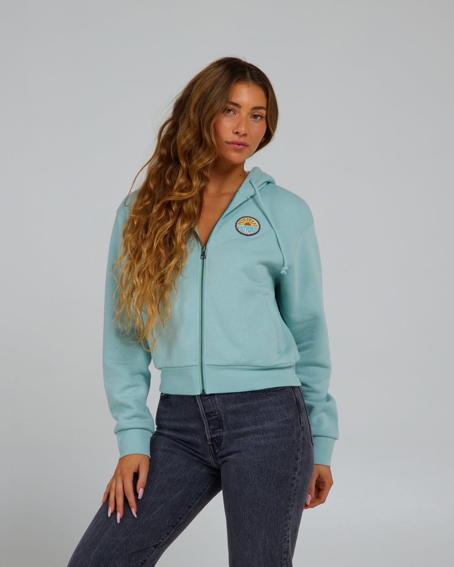 Sun Days Hooded Zip - Cloud Blue