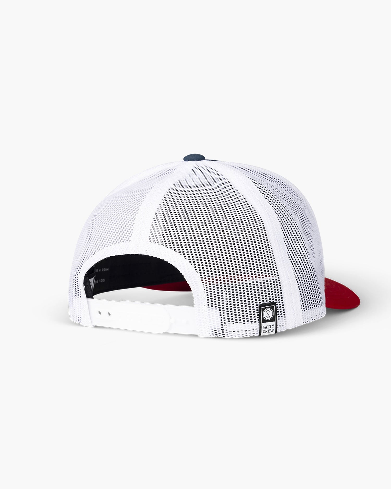 back view of Sealine Navy/Red Retro Trucker