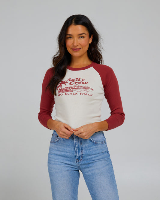 Vorderansicht von Slack Shack Baked Apple L/S Raglan