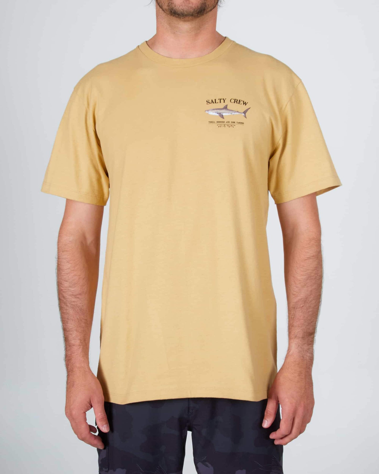 Salty crew T-SHIRTS S/S Bruce Premium S/S Tee - Camel in Camel