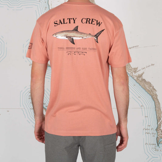 Salty Crew T-shirts Bruce Premium S/S para homem Tee em Coral