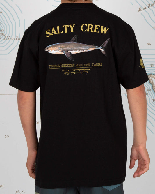 Salty crew Boys T-shirts Bruce Black Boys S/S Tee in Black