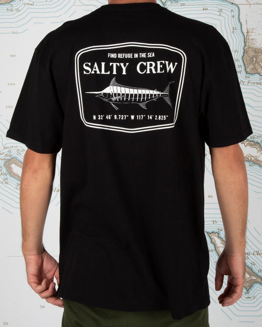 Salty Crew Homens - Stealth Black Padrão S/S Tee
