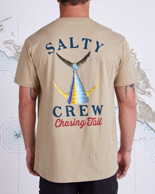 Salty crew Men's Tees TAILED S/S TEE in Khaki Heather