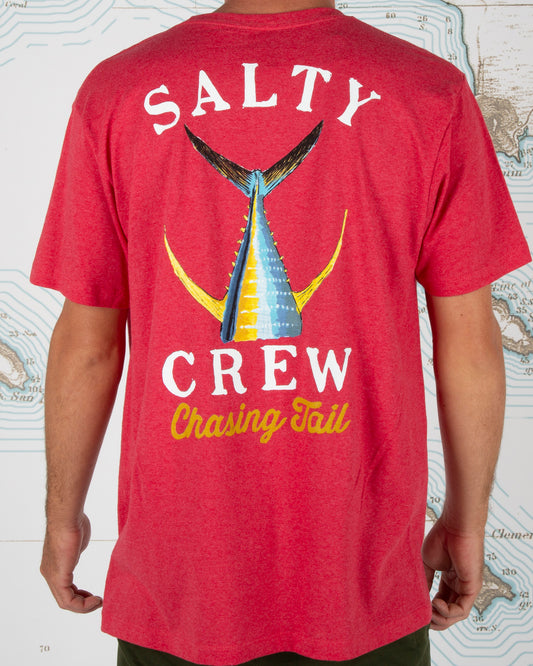 Salty Crew TEE S/S TAILED S/S TEE in Red Heather
