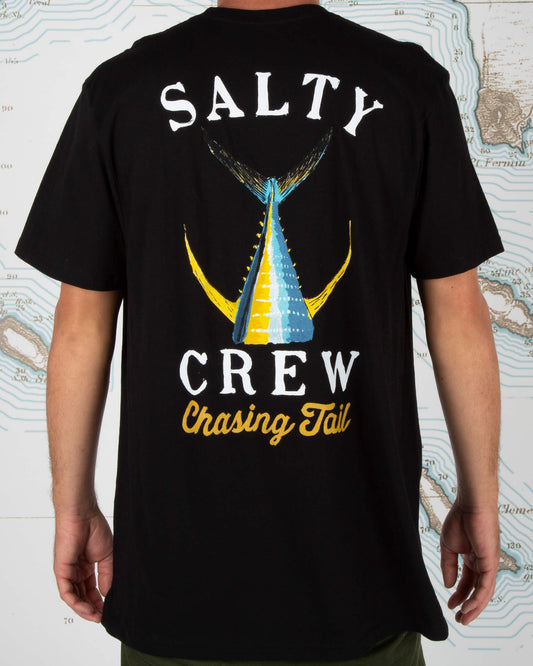 Salty Crew Homens - Tailed Black  Standard S/S Tee