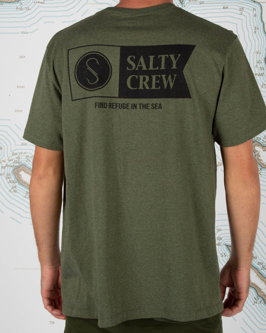 Salty Crew Herren-T-Shirts Alpha S/S Tee in Forest Heather