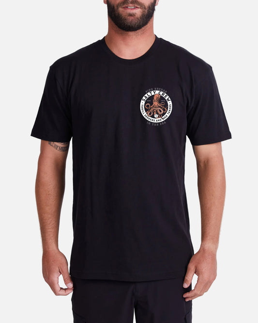 Salty crew Men's Tees Deep Reach Black S/S Tee in Black