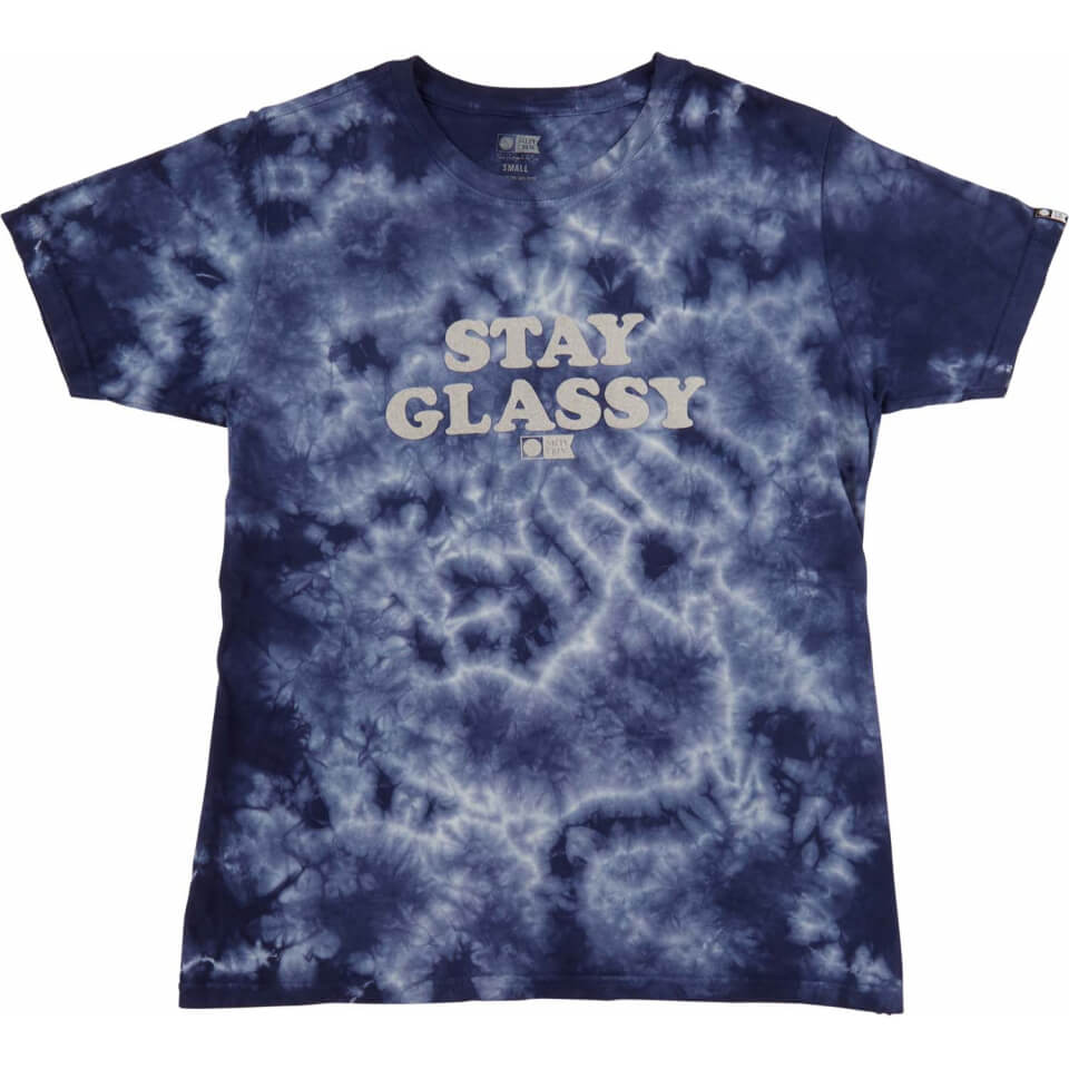 Salty Crew Camisetas de mujer STAY GLASSY BOYFRIEND TEE en Navy Tie Dye