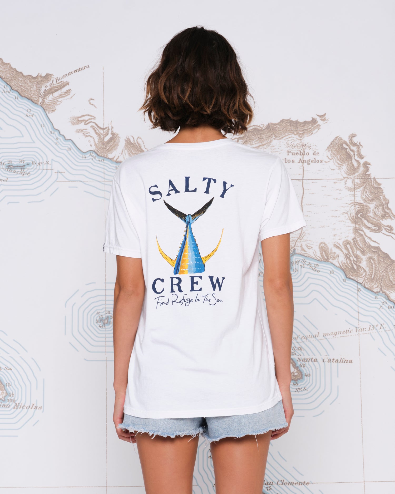  Salty Crew TAILED BOYFRIEND TEE in White