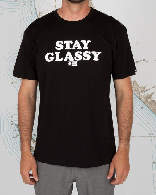 Stay Glassy Black Premium S/S Tee