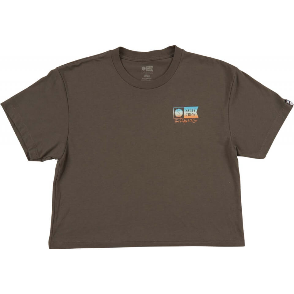 Salty Crew Dames shirts ALPHA GRADIENT SKIMMER TEE in Charcoal