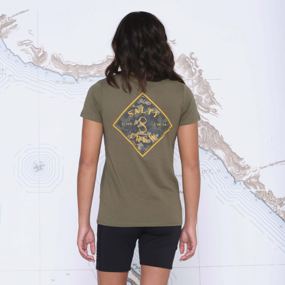 Salty Crew T-shirt donna TIPPET DECOY CLASSIC TEE in Military