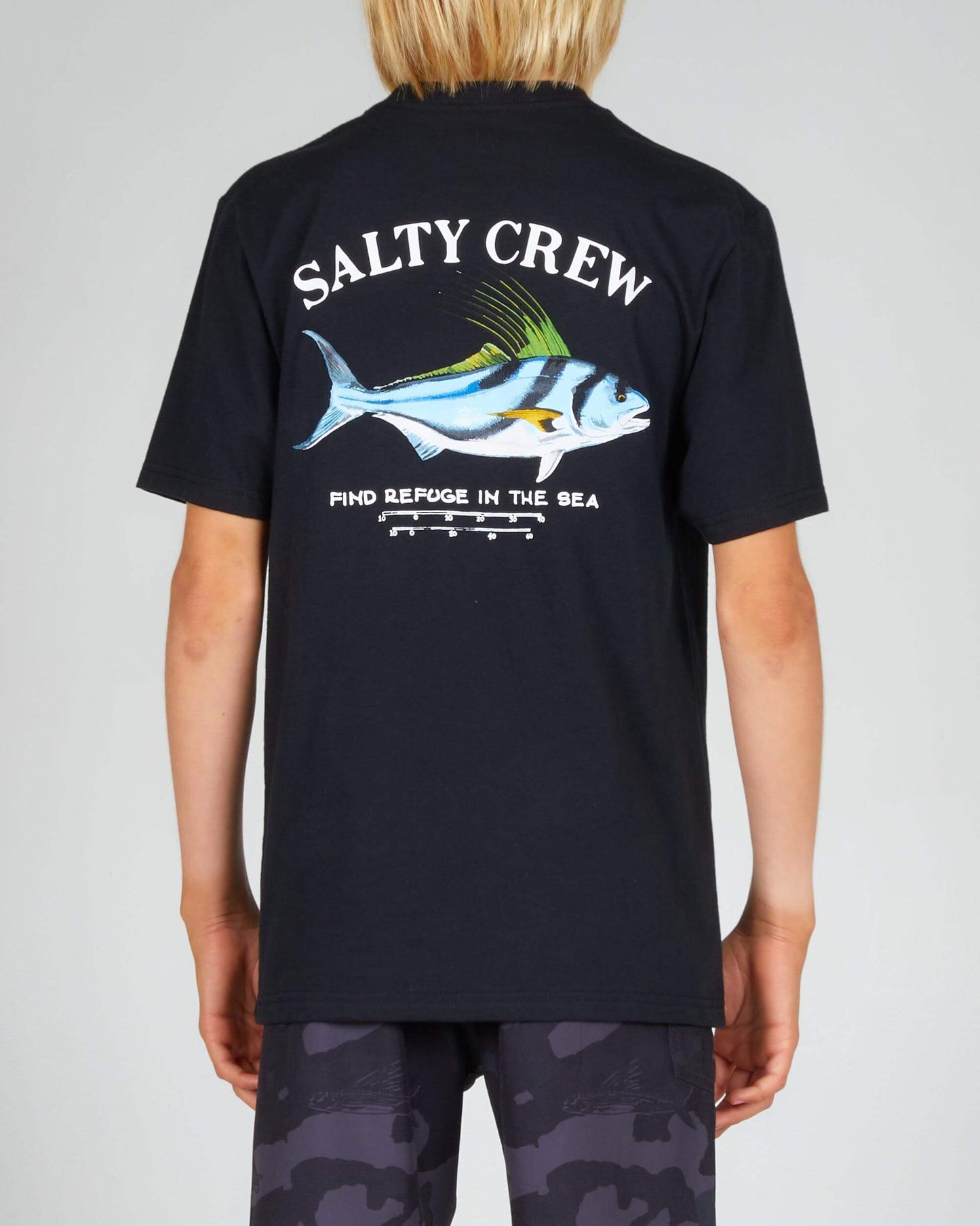 Salty crew T-SHIRTS S/S ROOSTER BOYS S/S TEE - Black in Black