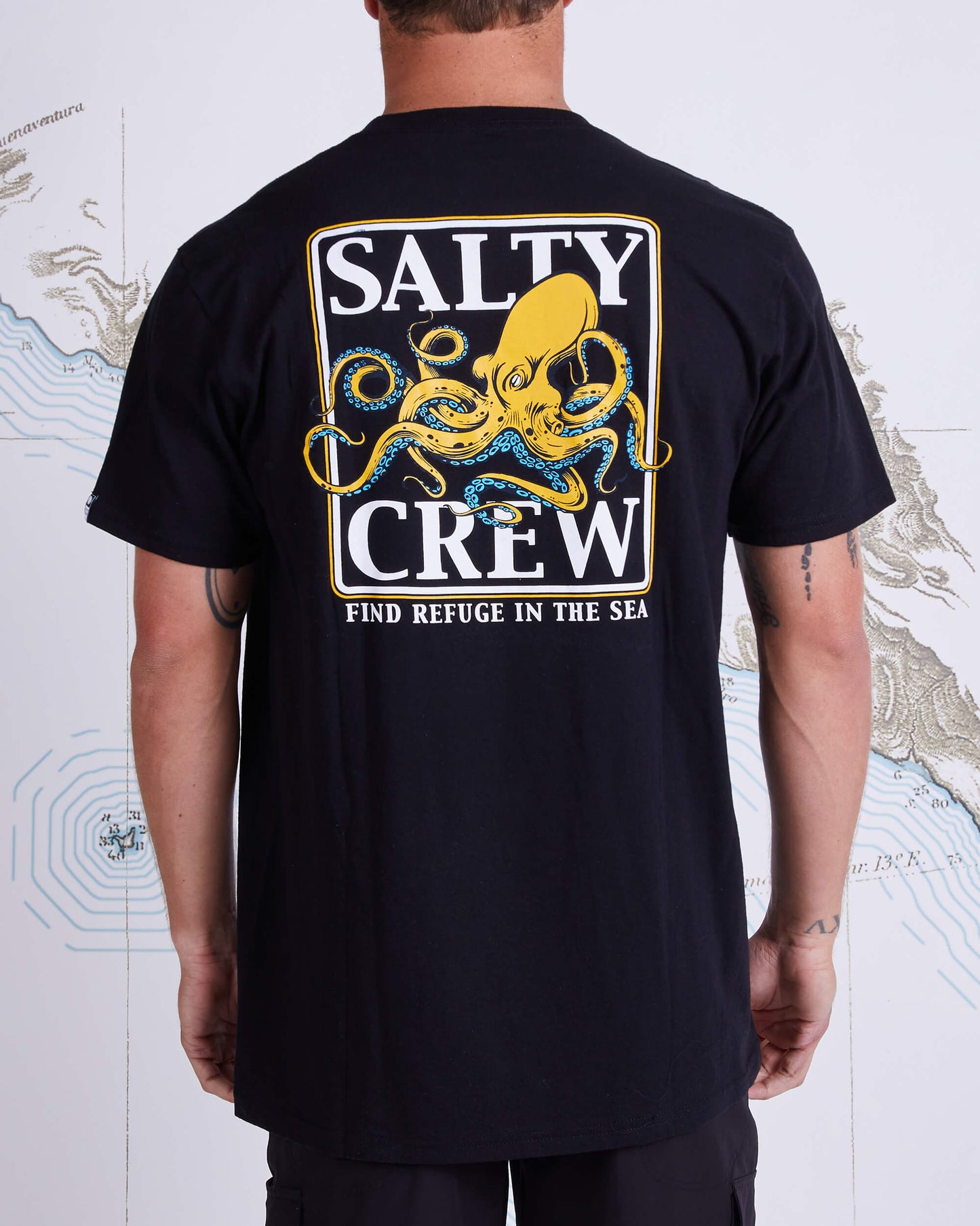 Salty crew Tees pour hommes INK SLINGER STANDARD S/S TEE sur Black