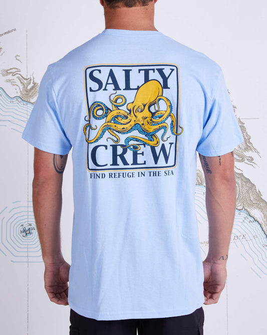 Salty crew Camisetas para hombre INK SLINGER STANDARD S/S TEE en color claro Blue