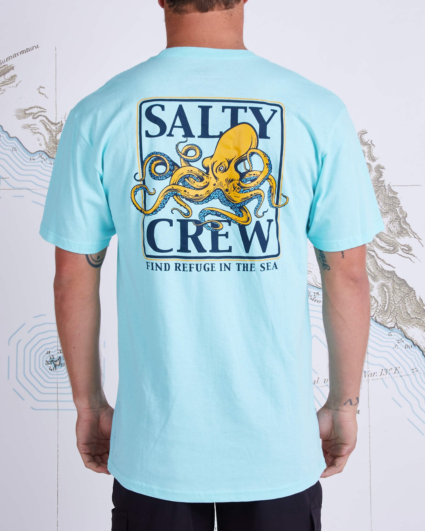Salty crew Men's Tees INK SLINGER STANDARD S/S TEE in Sea Foam