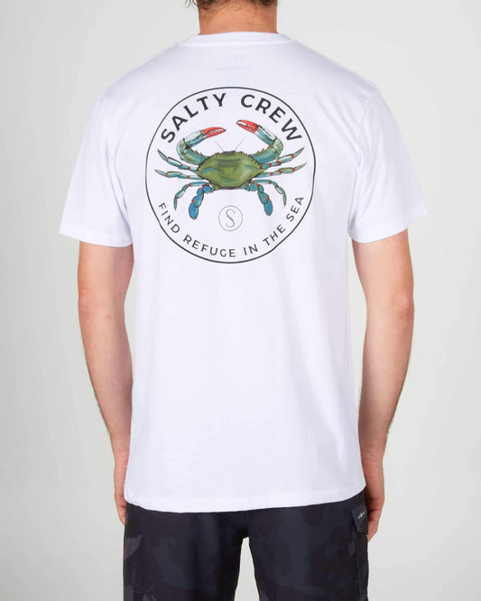 Salty Crew Men - Blue Crabber Premium S/S Tee - White