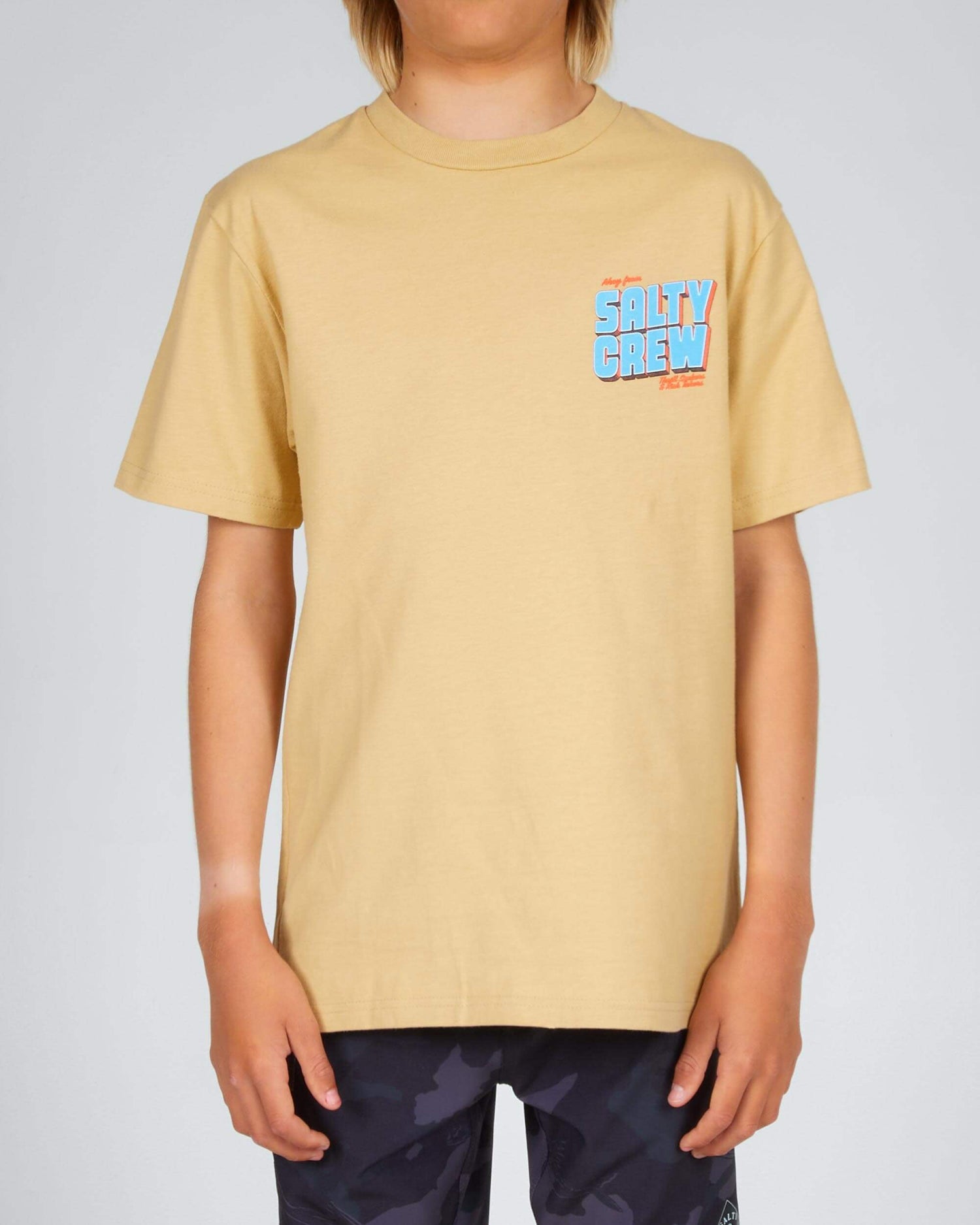 Salty crew T-SHIRT S/S SALUTI BOYS S/S TEE - Cammello in cammello