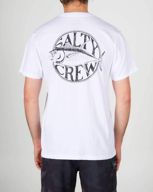 Salty crew T-SHIRTS S/S TUNA TIME PREMIUM PKT S/S TEE - White en White