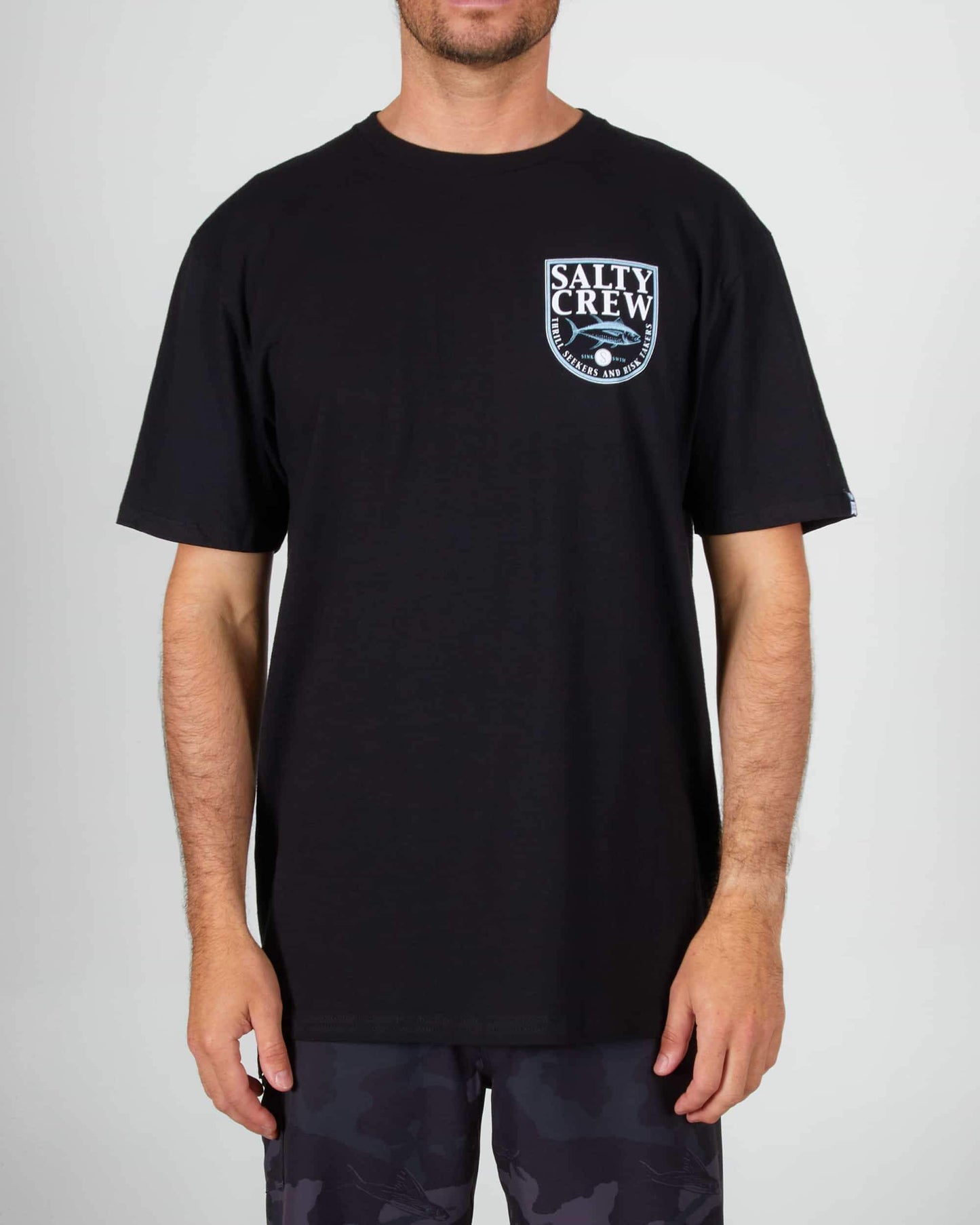 Salty crew T-SHIRTS S/S CURRENT STANDARD S/S TEE - Black in Black