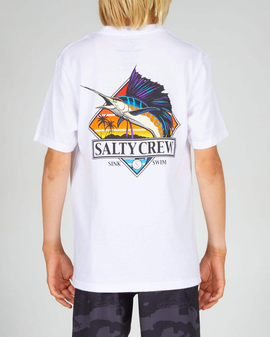 Salty crew T-SHIRTS S/S GONE SAILIN BOYS S/S TEE - White in White