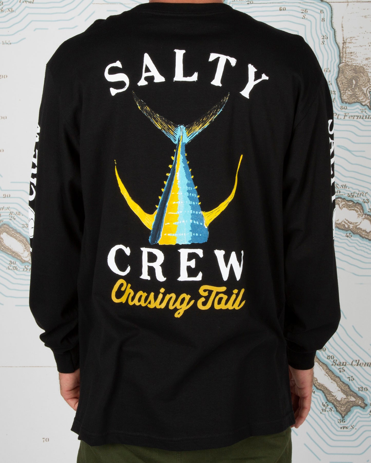Salty Crew Men - Tailed Black Standard L/S Tee