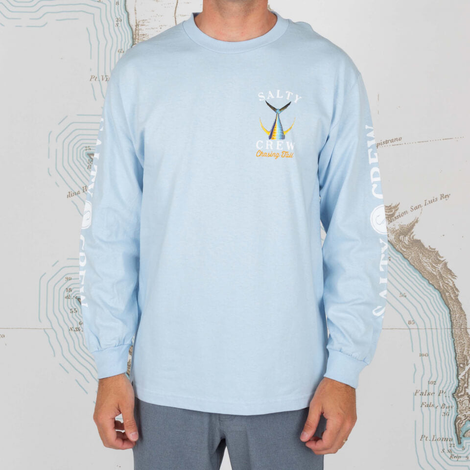 Salty Crew Men's Long Sleeves TAILED L/S in LIGHT BLUE
