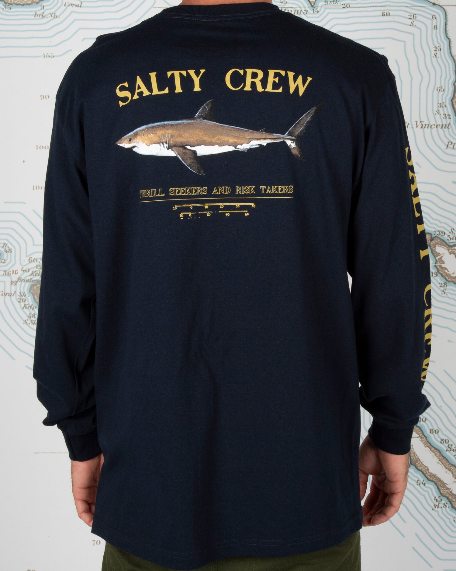 Salty crew Men's Tees Bruce Navy Standard L/S Tee in Navy
