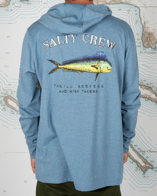 Salty Crew TECH TEES El Dorado Hood Harbor Blue Tech Tee in Haven Blue