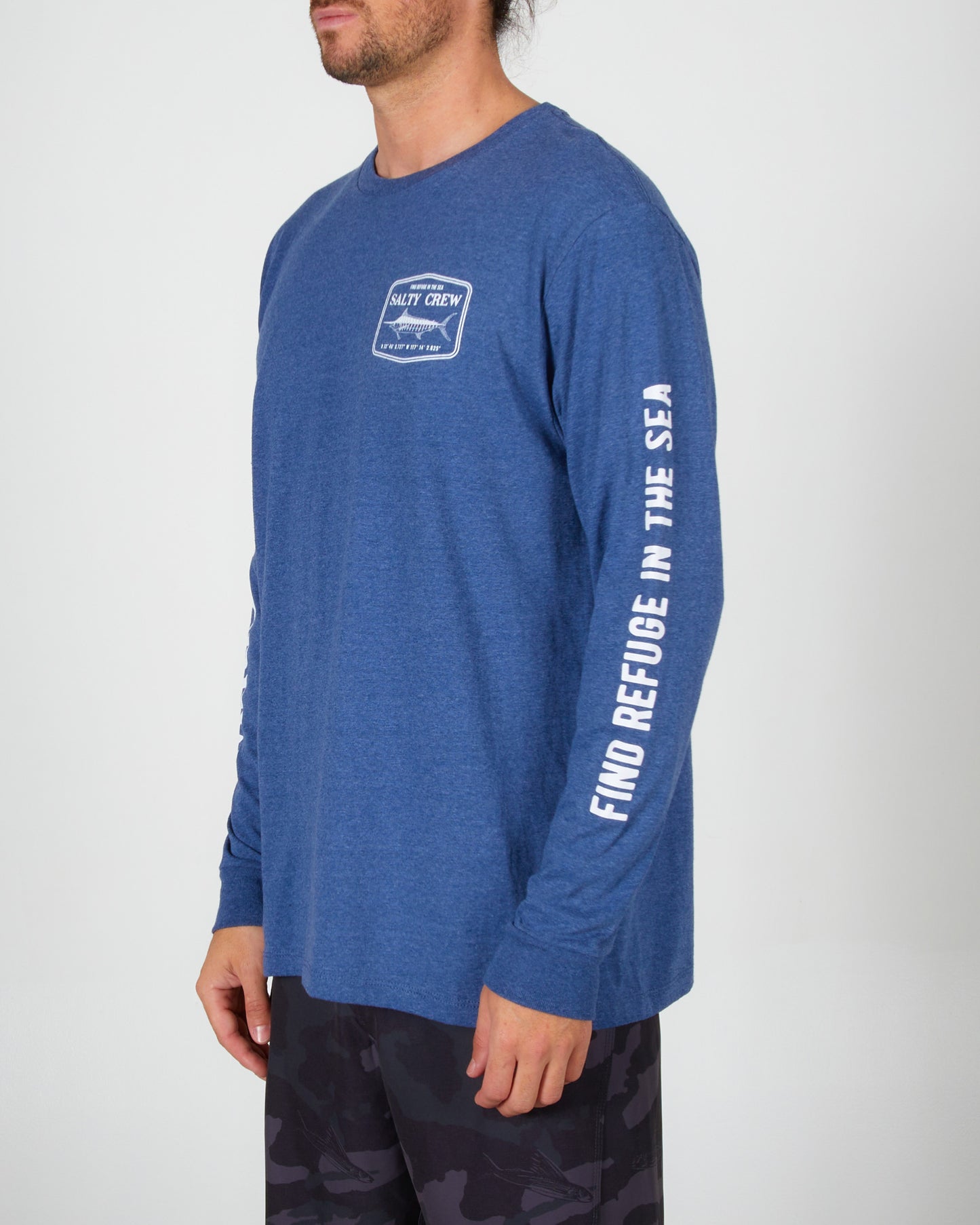 Stealth Standard L/S Tee - Navy Heather