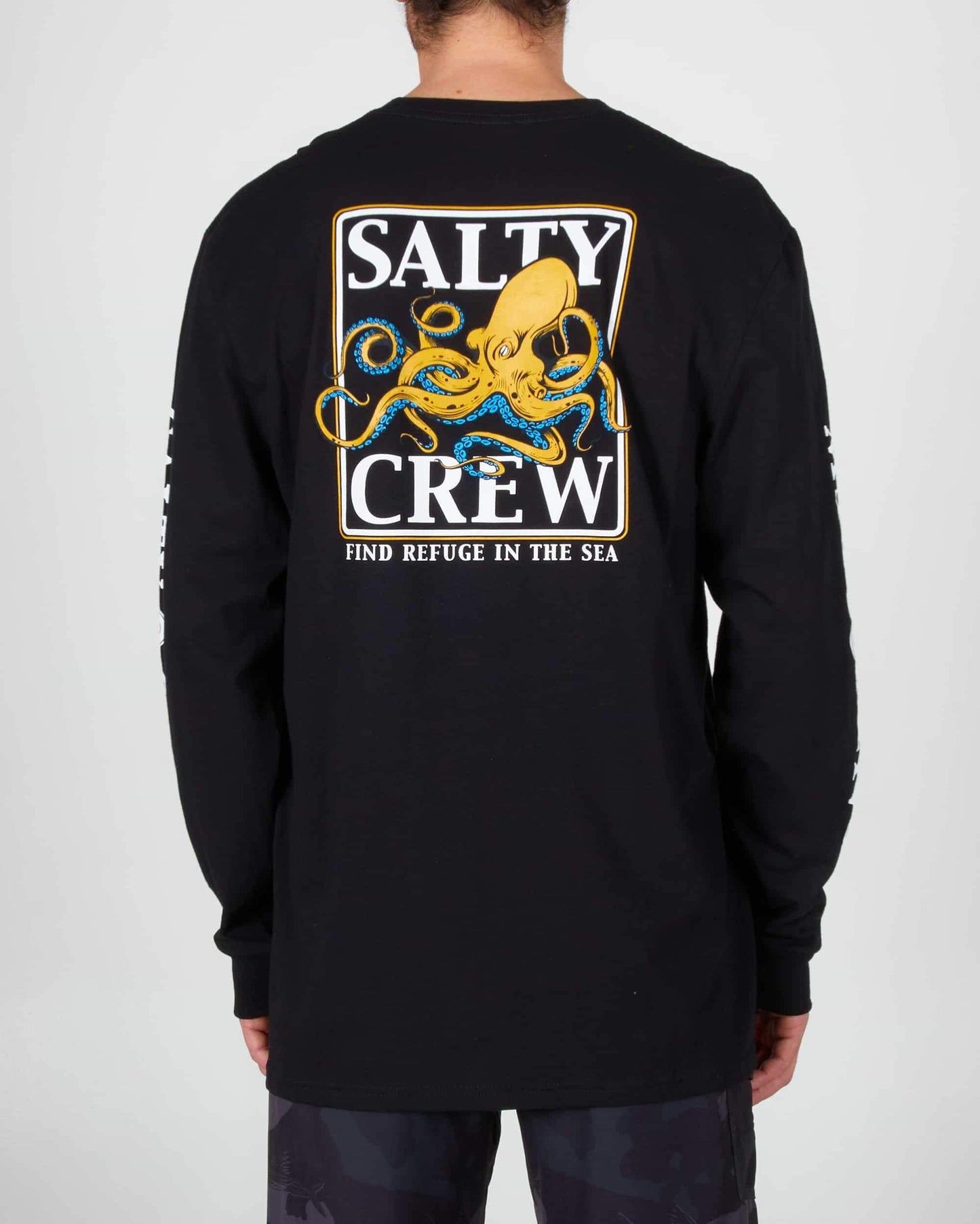 Salty crew T-SHIRTS L/S INK SLINGER STANDAARD L/S TEE - Black in Black