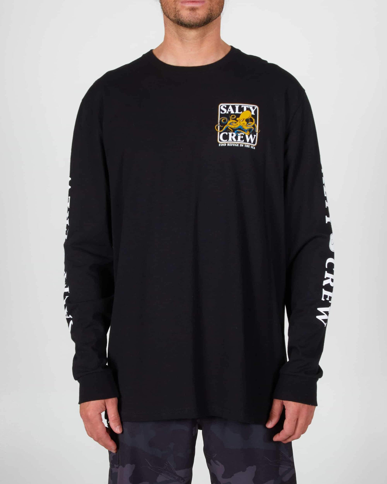 Salty crew CAMISETAS L/S INK SLINGER STANDARD L/S TEE - Black en Black