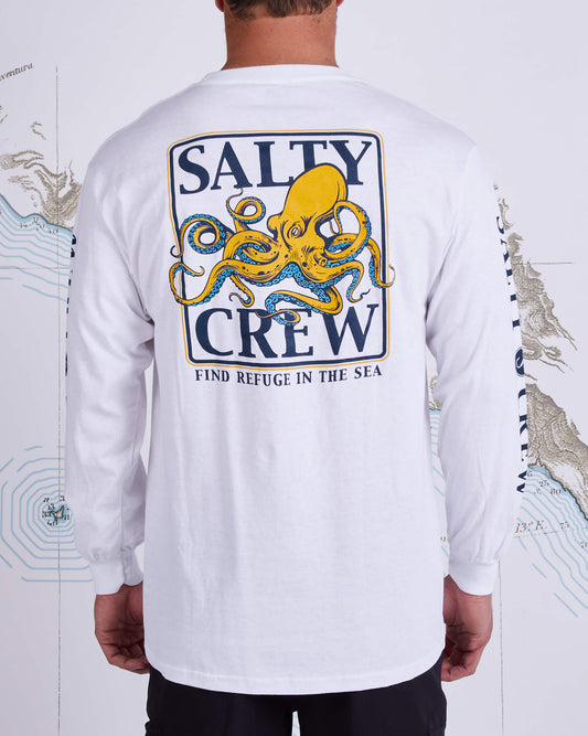Salty crew Hommes Manches Longues INK SLINGER STANDARD L/S TEE en White
