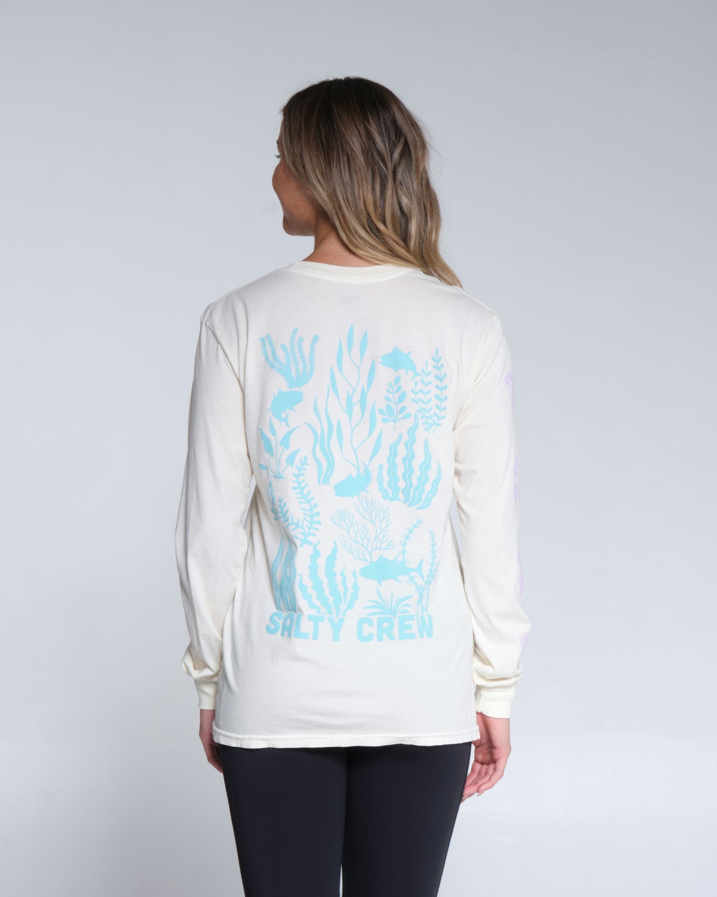 Salty crew CAMISETAS L/S KELP FOREST BOYFRIEND  LS - Bone in Bone