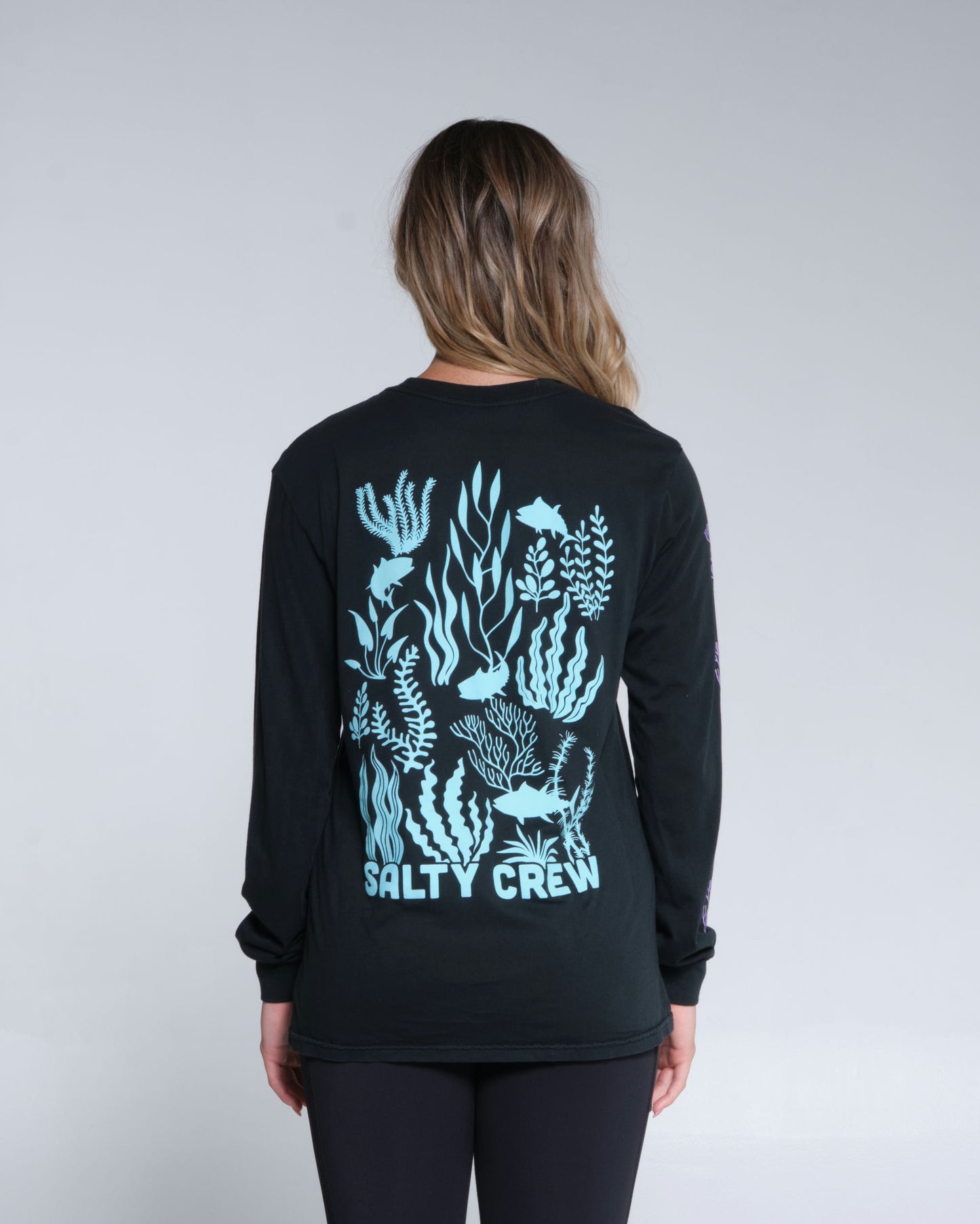 Salty crew CAMISETAS L/S KELP FOREST BOYFRIEND  LS - Faded Black  in Faded Black