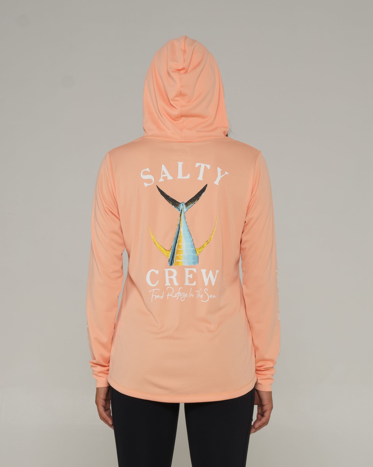 Salty crew SUN PROTECTION TAILED HOODED SUN SHIRT - Apricot in Apricot