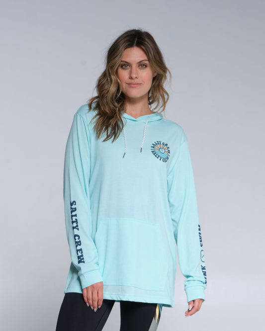 Salty crew Protezione solare SUN WAVES MID WEIGHT HOODY - Sea Foam in Sea Foam