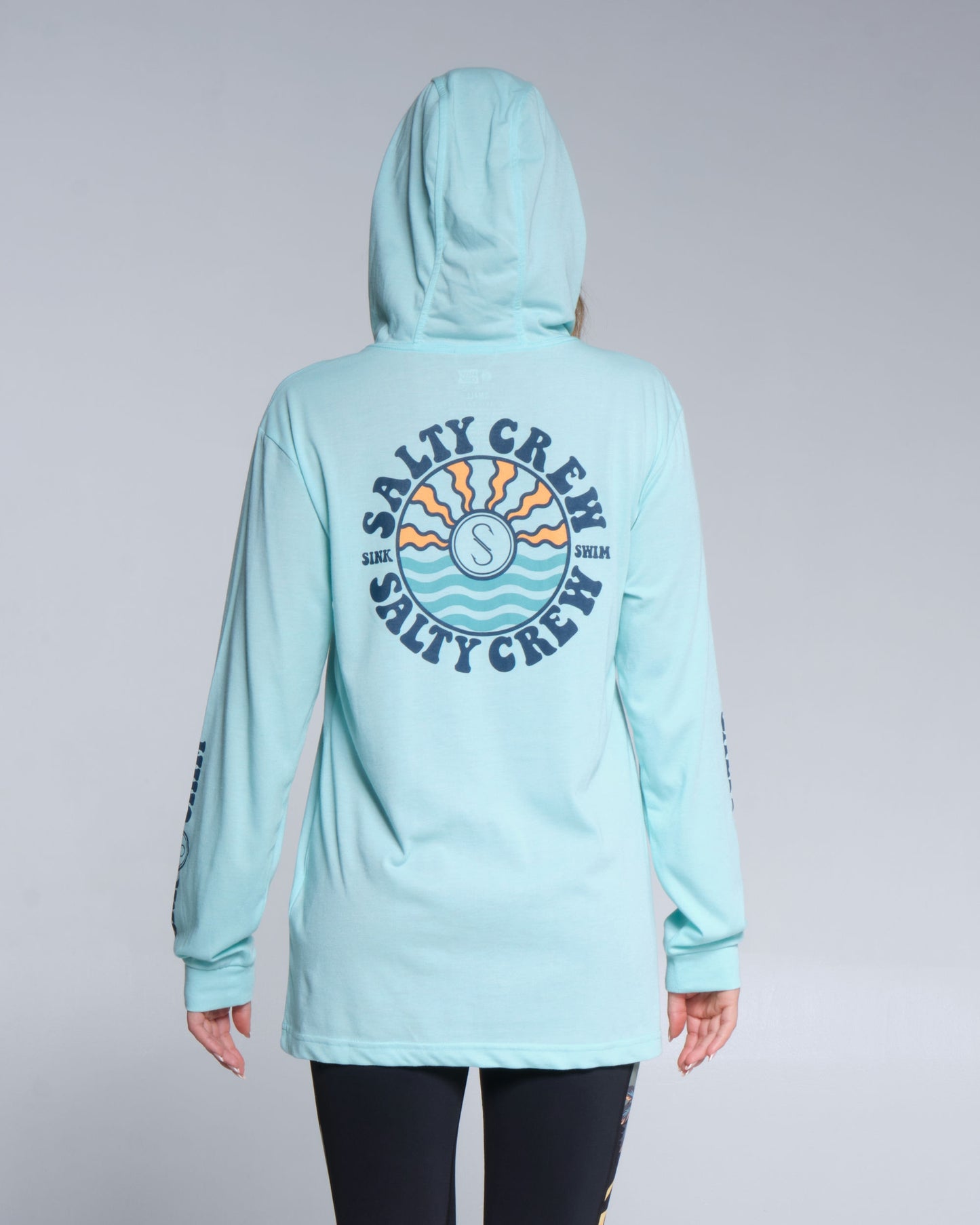 Salty crew PROTECCIÓN SOLAR SUN WAVES MID WEIGHT HOODY - Sea Foam en Sea Foam